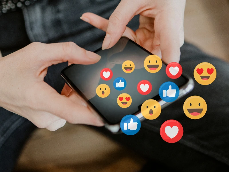 phone with emojis